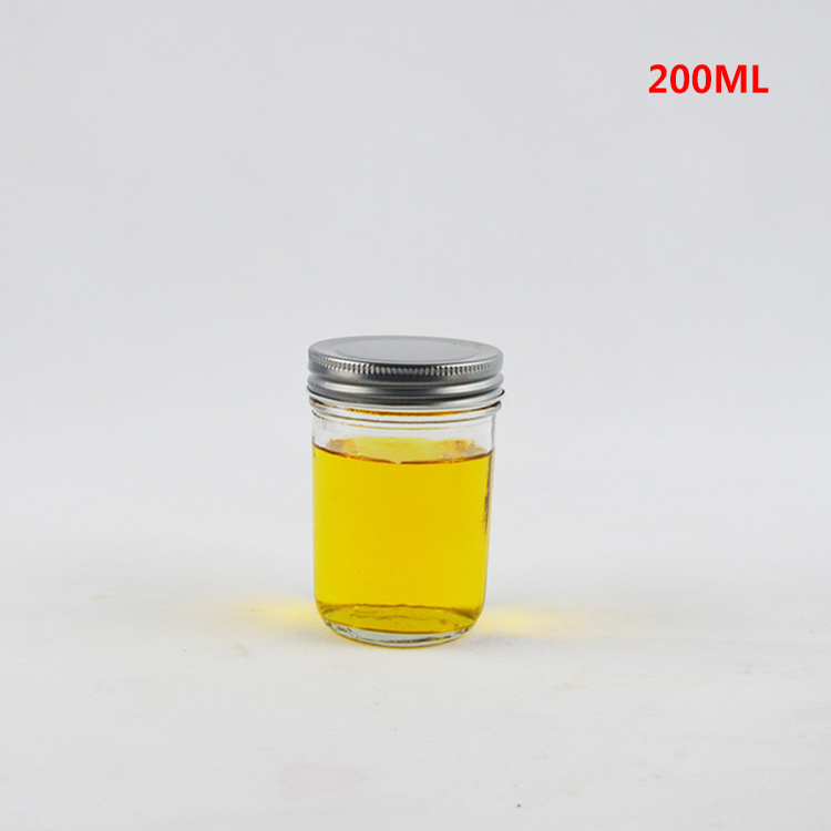 wholesale clear glass honey jar packaging with screw lid