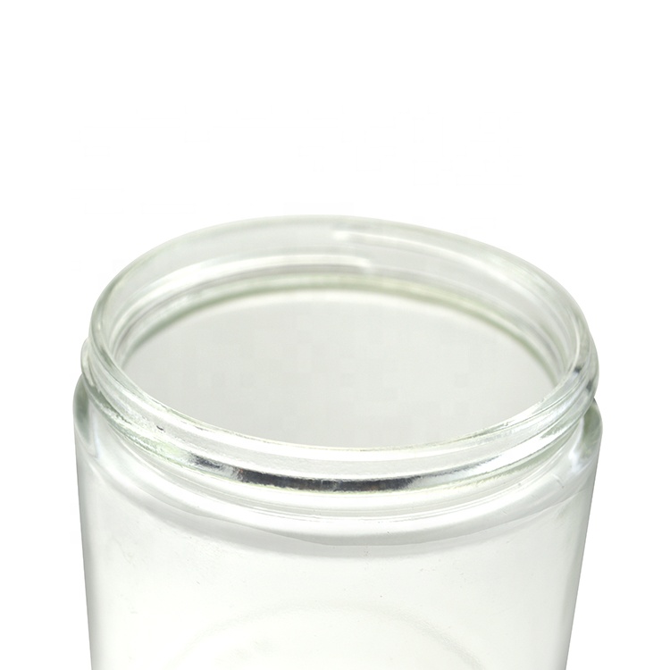 wholesale clear glass wide mouth 500ml 16 oz airtight glass jar with lid