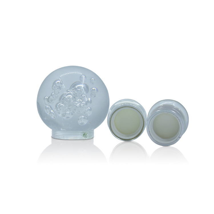 wholesale clear pretty bottle cap spherical unique bottle cap acrylic cosmetic bottle cap with private label