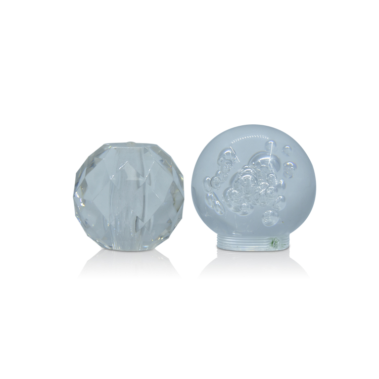 wholesale clear pretty bottle cap spherical unique bottle cap acrylic cosmetic bottle cap with private label