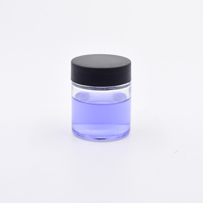 wholesale clear round straight side  120ml food storage  glass jar with plastic child proof lid