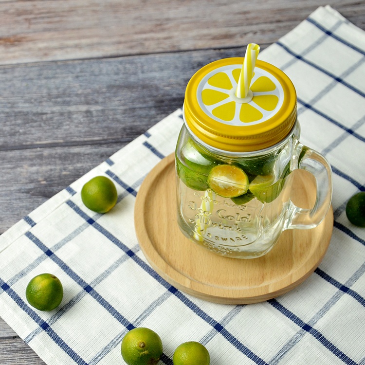 wholesale clear transparent glass drinking jar and bottle glass mason jar with seal screw metal lid and handle