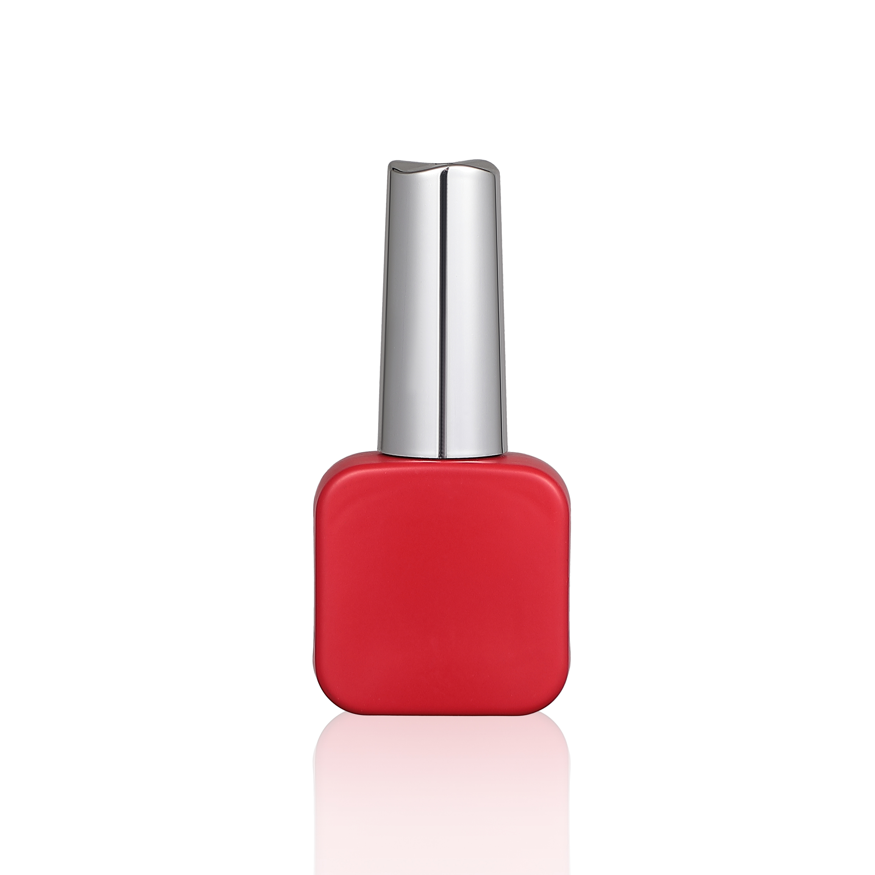 wholesale color custom 12ml 15ml OEM black square uv empty gel nail polish glass bottle with cap and flat brush