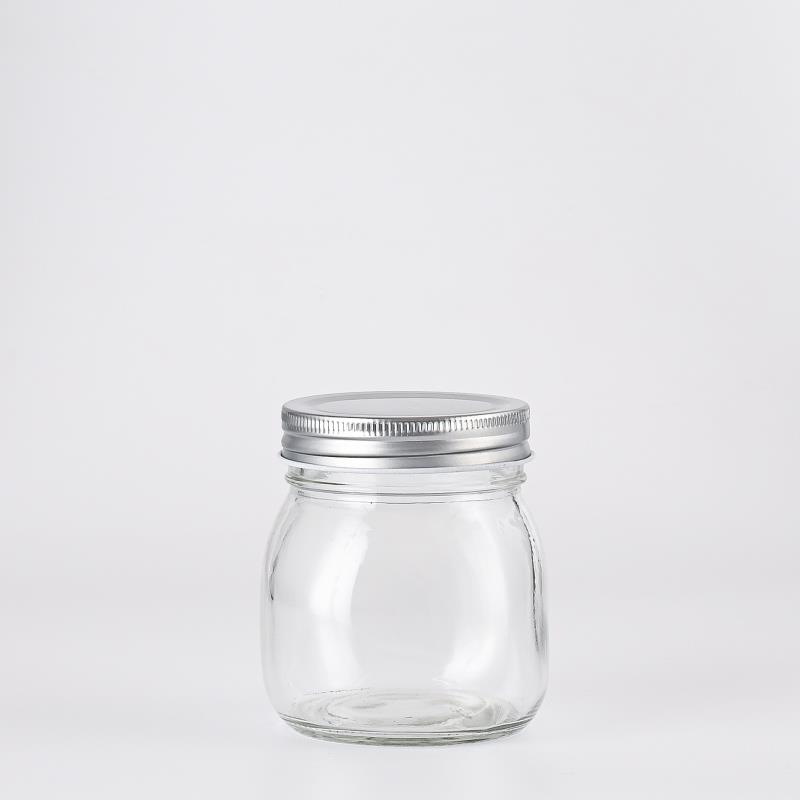 wholesale colored glass mason jar with metal lid