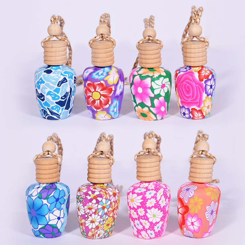 wholesale colourful 15ml aroma car perfume diffuser glass bottle