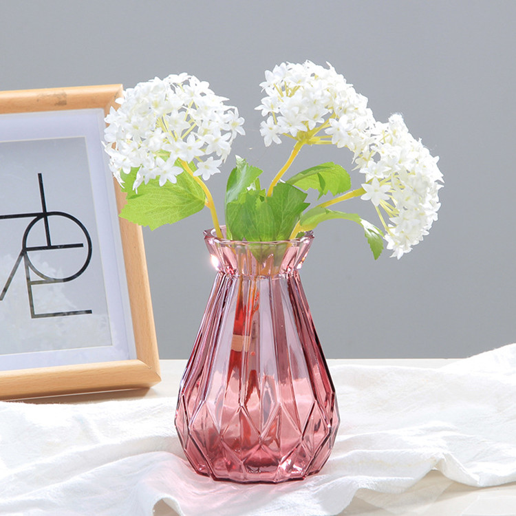 wholesale colourful clear glass vase for flower