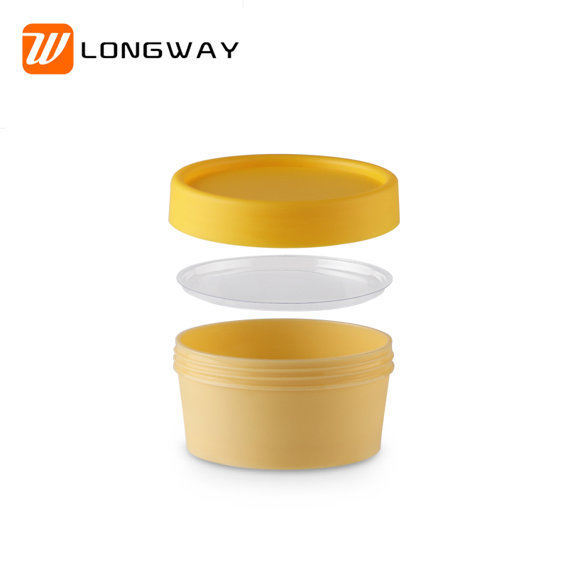 wholesale cosmetic PP plastic colorful face cream mask jar for hair black yellow pink green white 50g 100g 200g