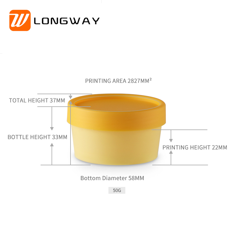 wholesale cosmetic PP plastic colorful face cream mask jar for hair black yellow pink green white 50g 100g 200g