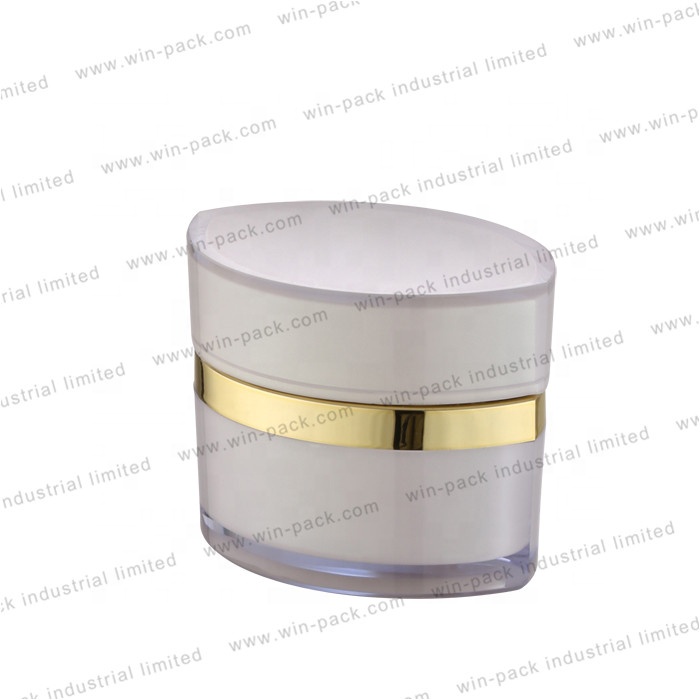 wholesale cosmetic bottle and jar set packaging white 30g 50g acrylic cream jar