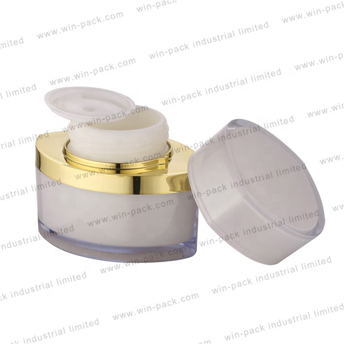 wholesale cosmetic bottle and jar set packaging white 30g 50g acrylic cream jar