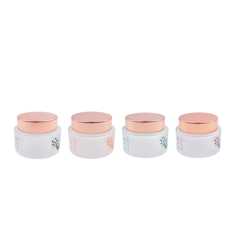wholesale cosmetic cream glass cream jar 15g 30g 50g rose gold lid
