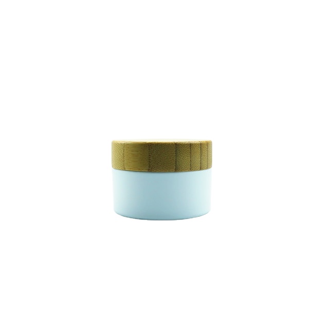 wholesale cosmetic jars empty bamboo lid 1oz 2oz 4oz 6oz 8oz