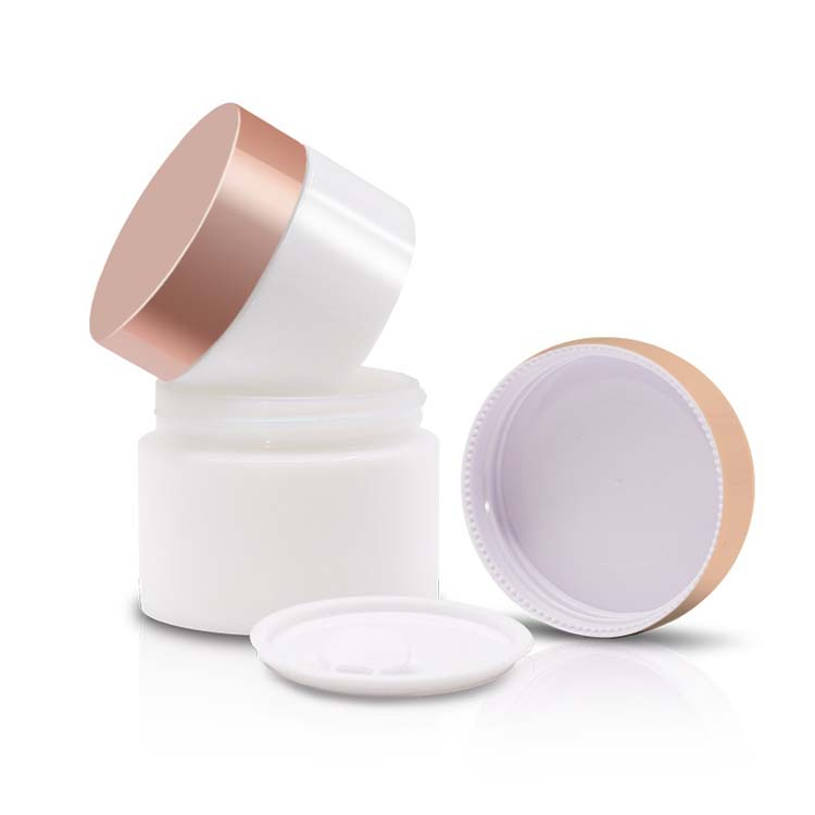 wholesale cosmetic opal glass white porcelain skincare cream bottle jars  container 10g 15g 30g 50g 60g 100g