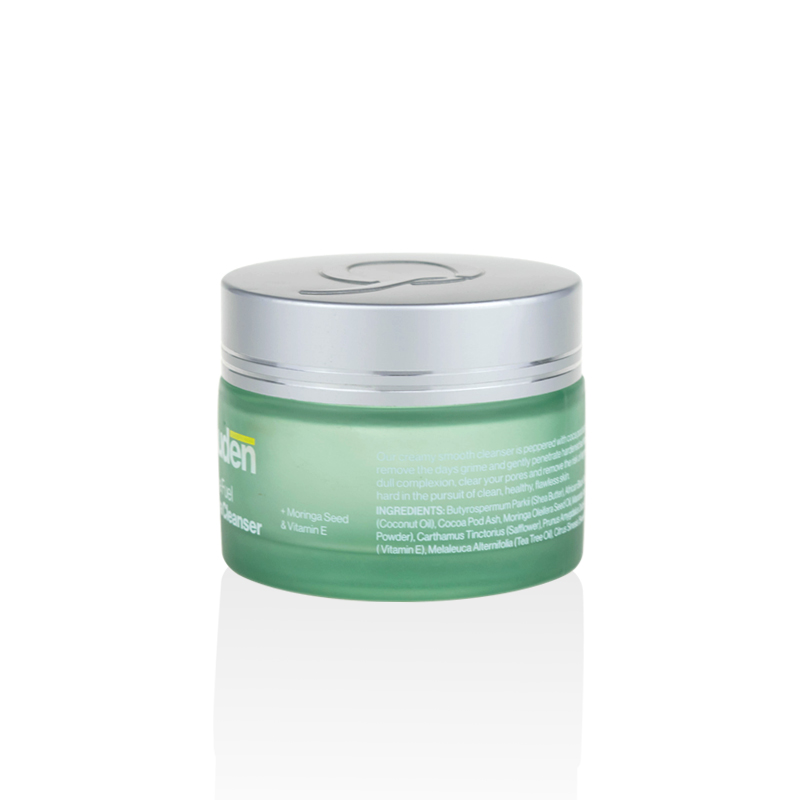 wholesale cosmetic packaging 5g 10g 20g 30g 50g 100g 120g 200g matte green colored 2oz cream glass jars with silver metal lid