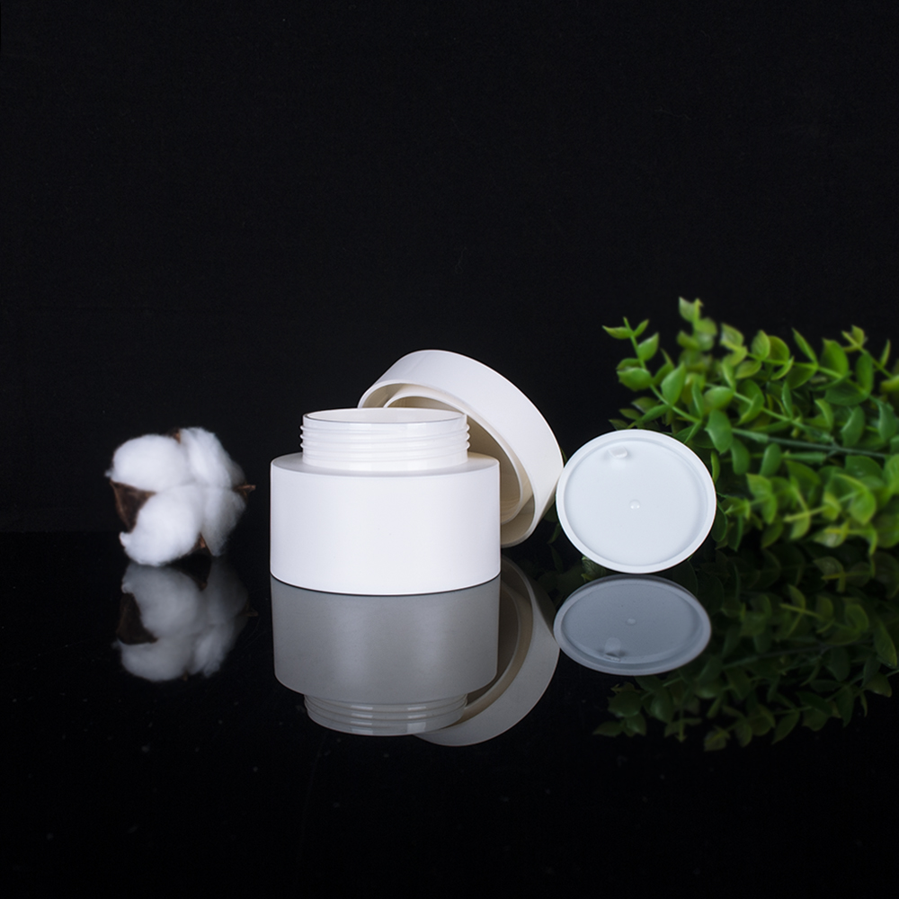 wholesale cosmetic packaging hot sale customized color round skin care cream empty plastic jar 15 30 50 ml