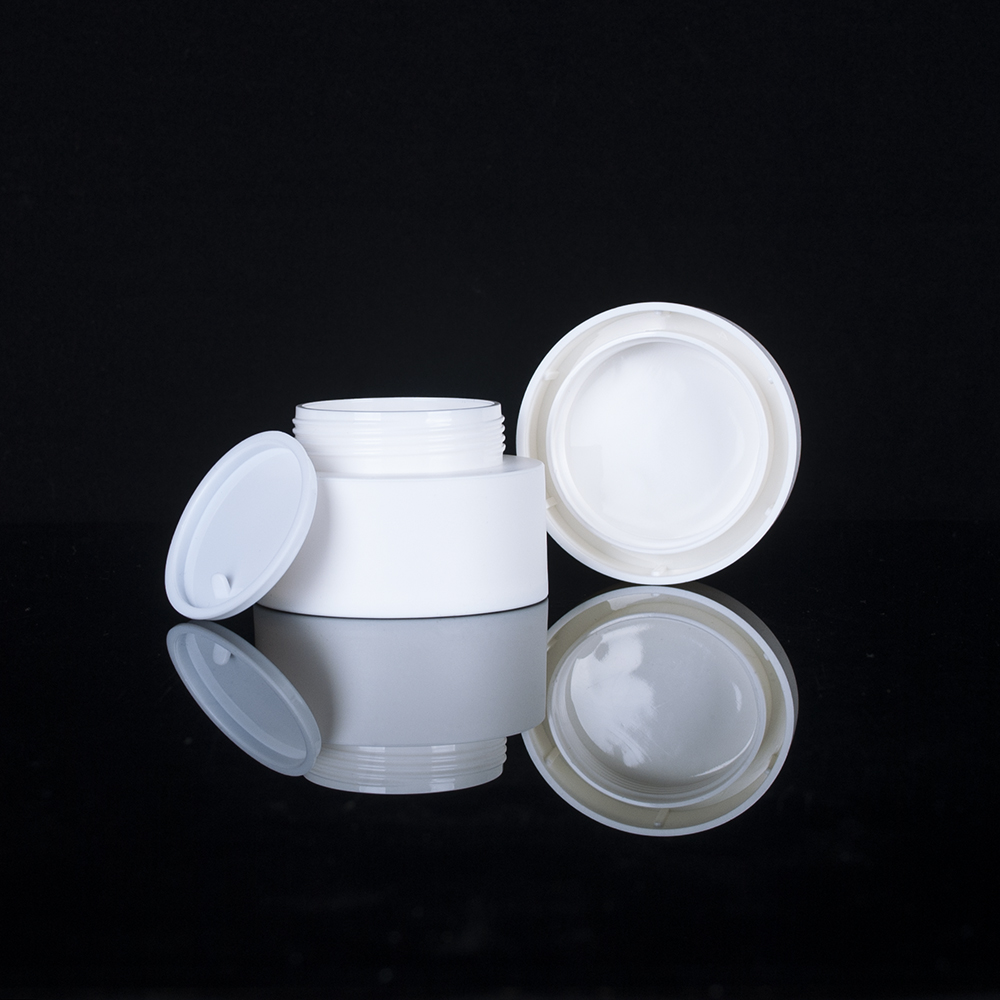 wholesale cosmetic packaging hot sale customized color round skin care cream empty plastic jar 15 30 50 ml