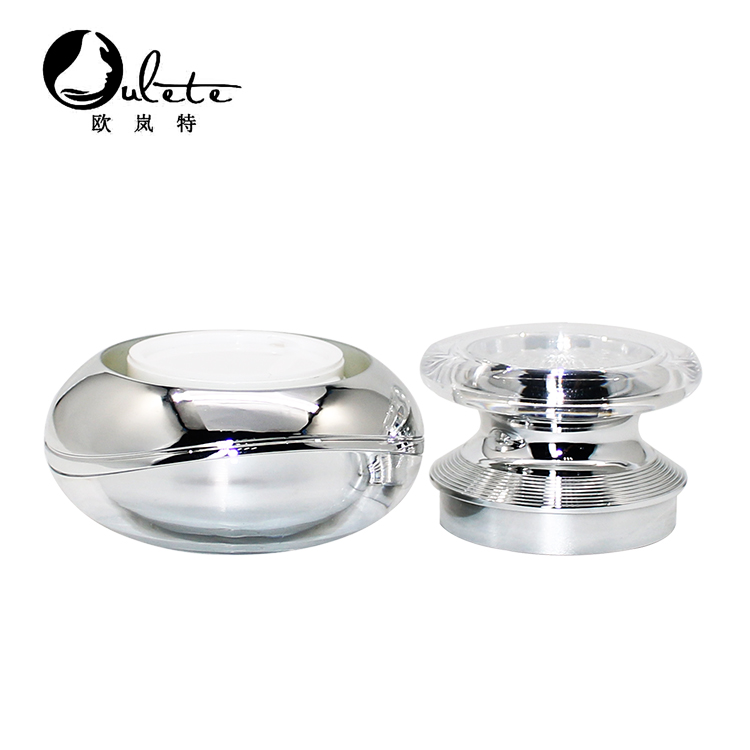 wholesale cosmetic packaging hot sale plastic cream jar customized color round acrylic jar 15 30 50 ml