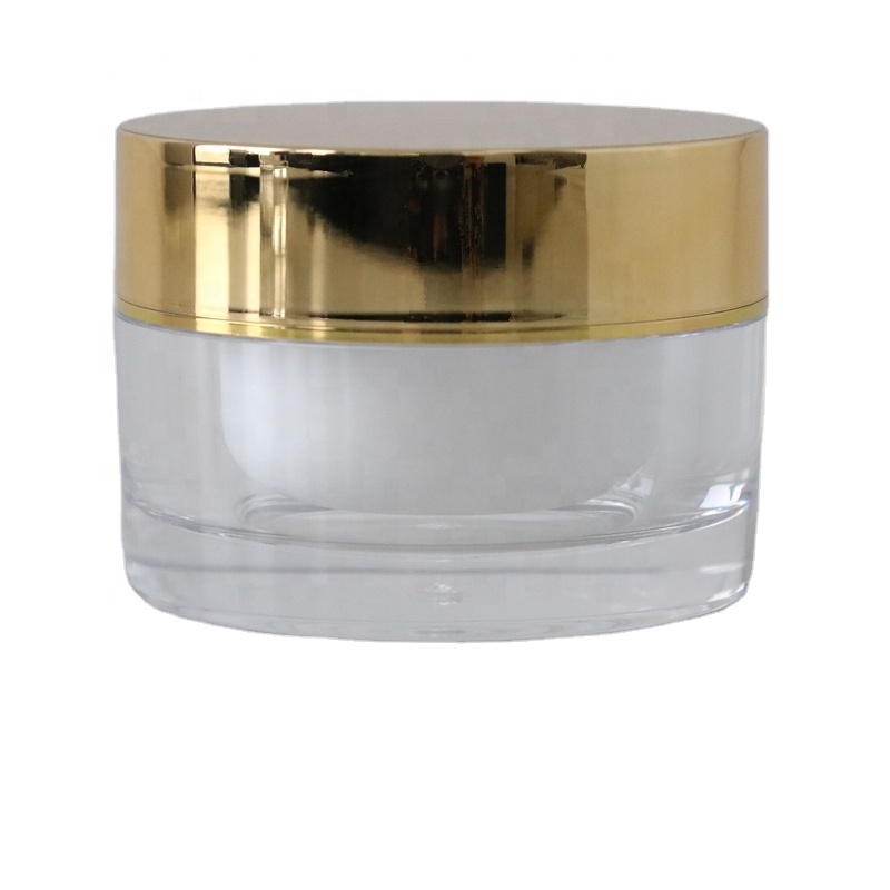 wholesale cosmetic packaging hot sale plastic cream jar customized color round acrylic jar 15 30 50 ml