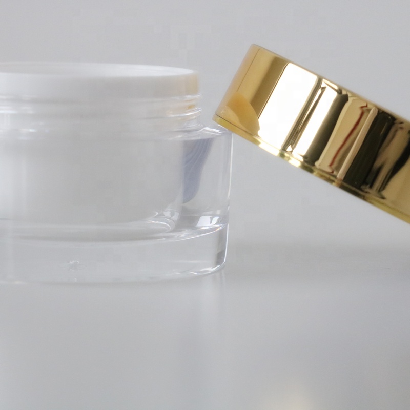 wholesale cosmetic packaging hot sale plastic cream jar customized color round acrylic jar 15 30 50 ml