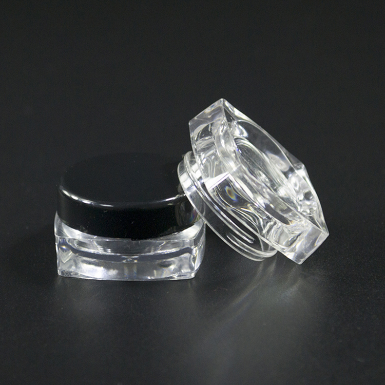 wholesale cosmetic packaging mini sample skin care cream 3g 5g 10g 15g 20g clear plastic jar