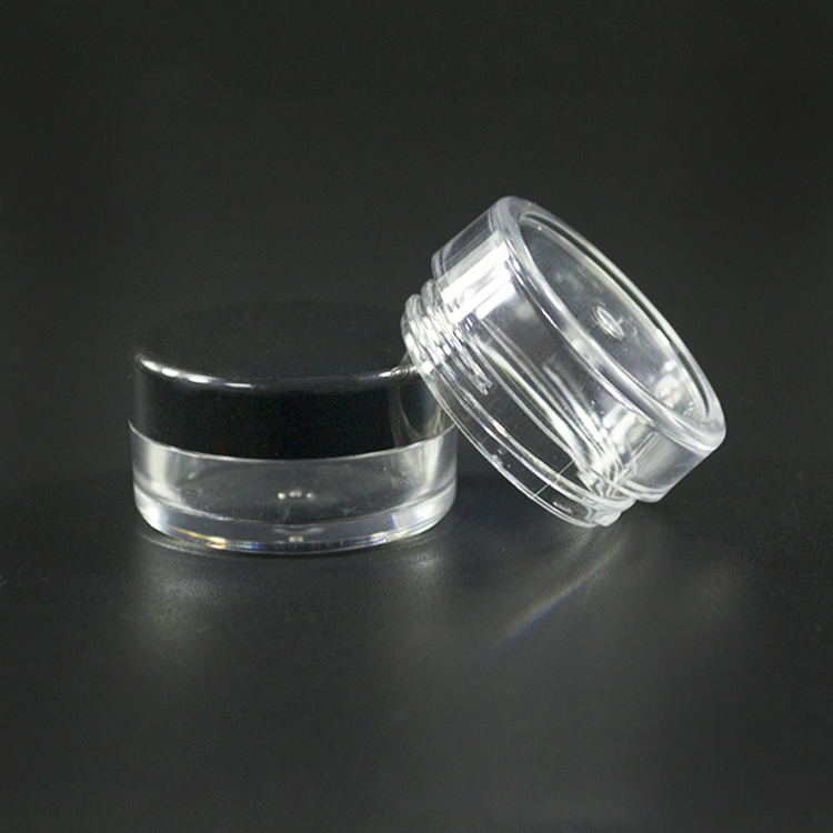 wholesale cosmetic packaging mini sample skin care cream 3g 5g 10g 15g 20g clear plastic jar