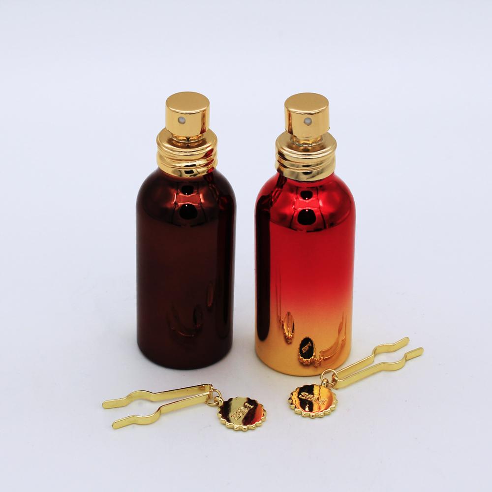 wholesale cosmetic packaging multi color 100ml spray aluminium perfume bottle