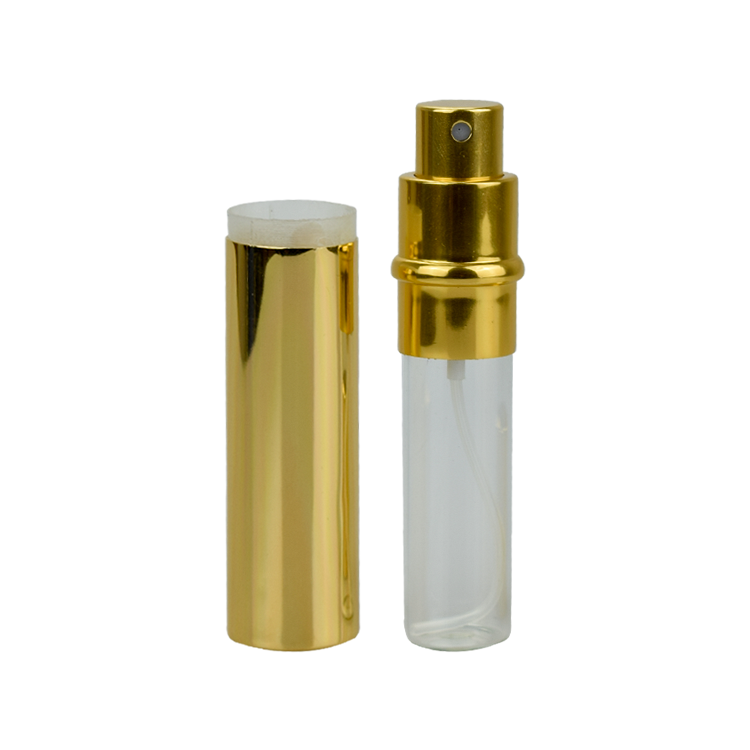 wholesale cosmetic packaging perfume tester bottle aluminum cap 5 ml