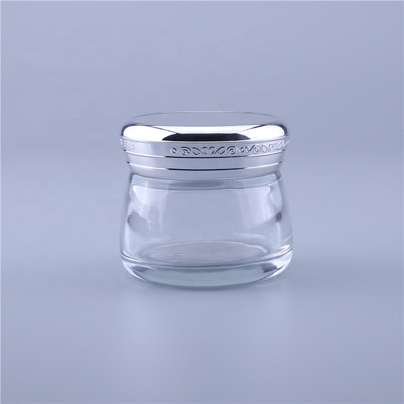 wholesale cosmetic packing jars 100g body scrub packaging new style glass jar GJ100K