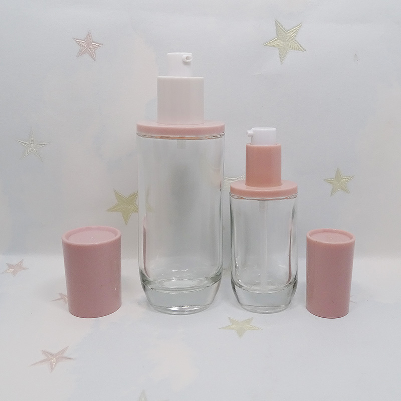 wholesale cosmetic skin care serum Oval bottom 40ml 100ml 120ml luxury lotion pump bottle