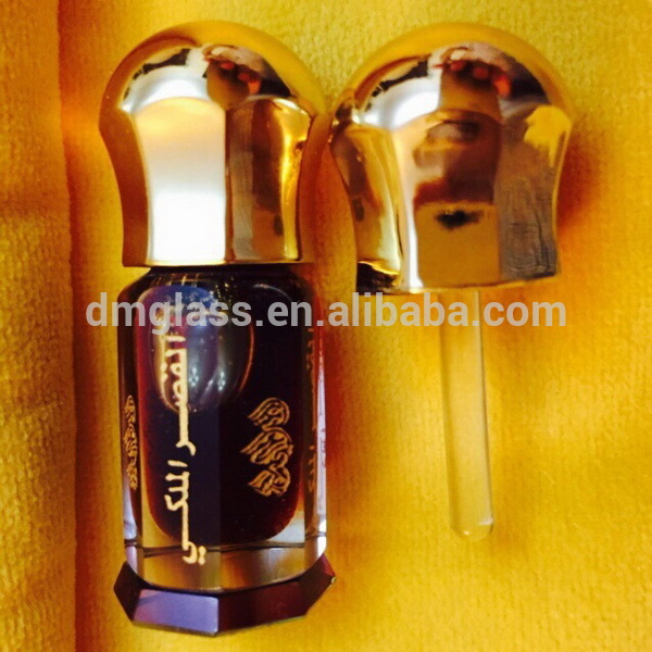 wholesale crystal 3ml perfume oil attar bottles with glass stick