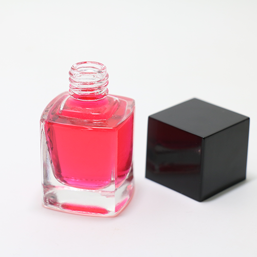 wholesale custom 10Ml 12Ml 15Ml Custom Unique Clear Empty Nail Polish Bottle With Cap and brush spray color printed logo