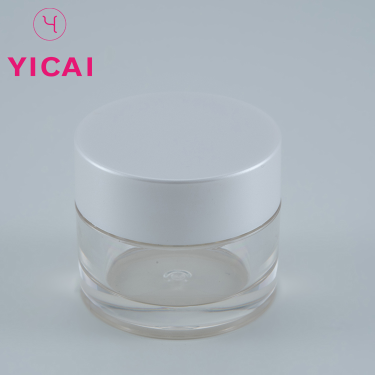 wholesale custom 15ml 30ml 50ml acrylic bamboo empty loose powder jar with sifter for sale