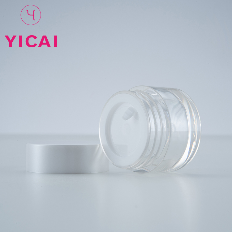 wholesale custom 15ml 30ml 50ml acrylic bamboo empty loose powder jar with sifter for sale
