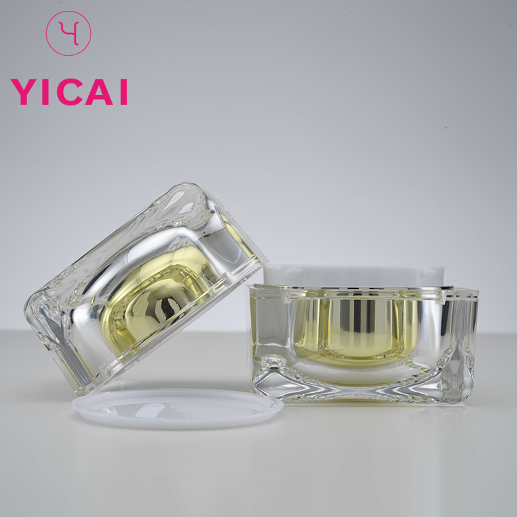 wholesale custom 15ml 30ml 50ml cheap frosted plastic acrylic cosmetic empty containers skin care acryl jars with lid