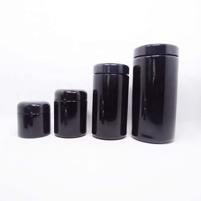 wholesale custom 250g empty dark violet cosmetic uv face cream glass jars for skincare packaging