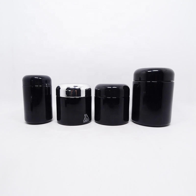 wholesale custom 250g empty dark violet cosmetic uv face cream glass jars for skincare packaging