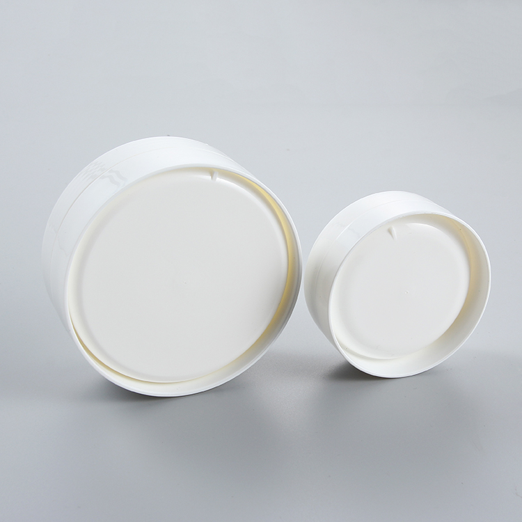 wholesale custom 30ml 100ml PP white round flat cosmetic jars suppliers for packaging