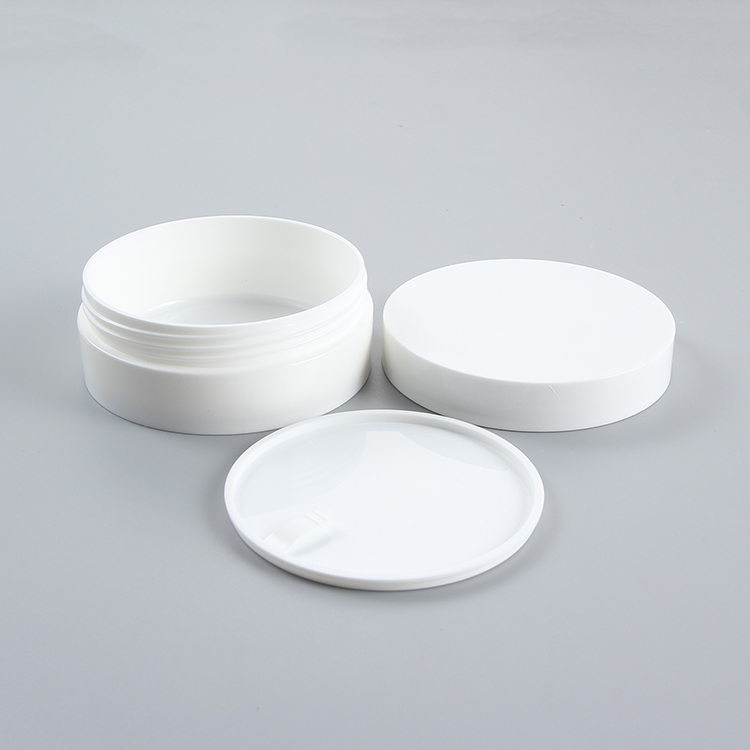 wholesale custom 30ml 100ml PP white round flat cosmetic jars suppliers for packaging