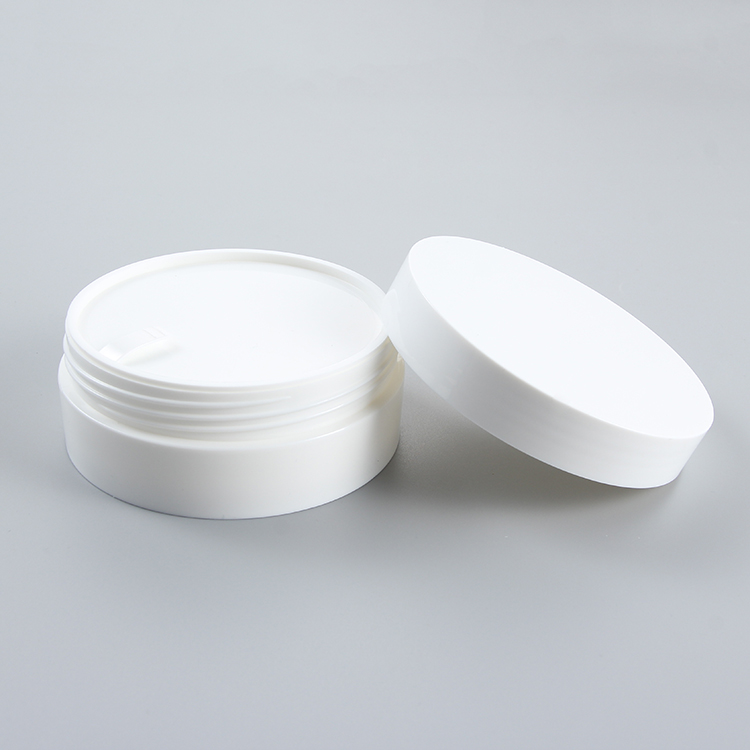 wholesale custom 30ml 100ml PP white round flat cosmetic jars suppliers for packaging