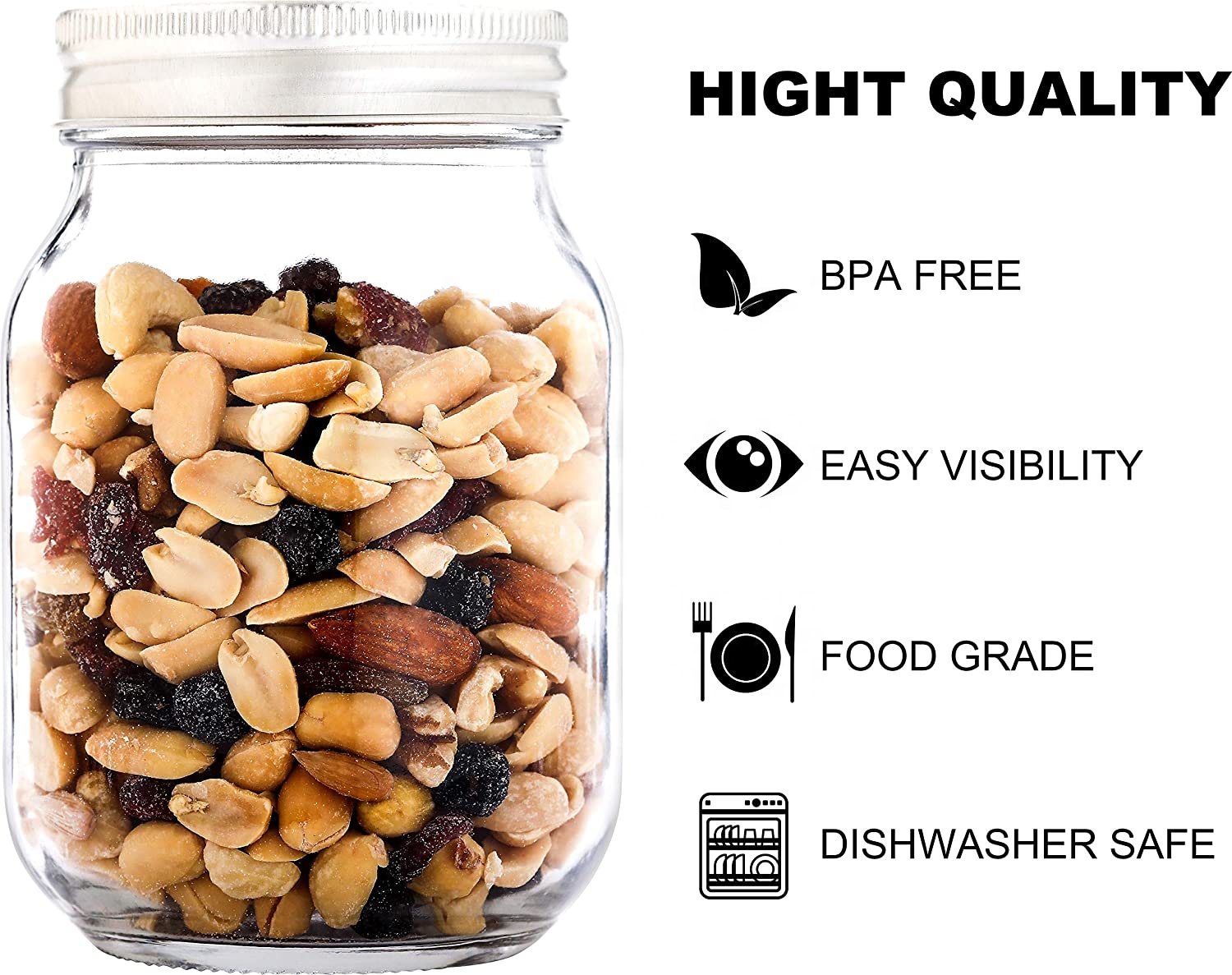wholesale custom Amazon HOT Selling Cheap High quality glass mason jar bags