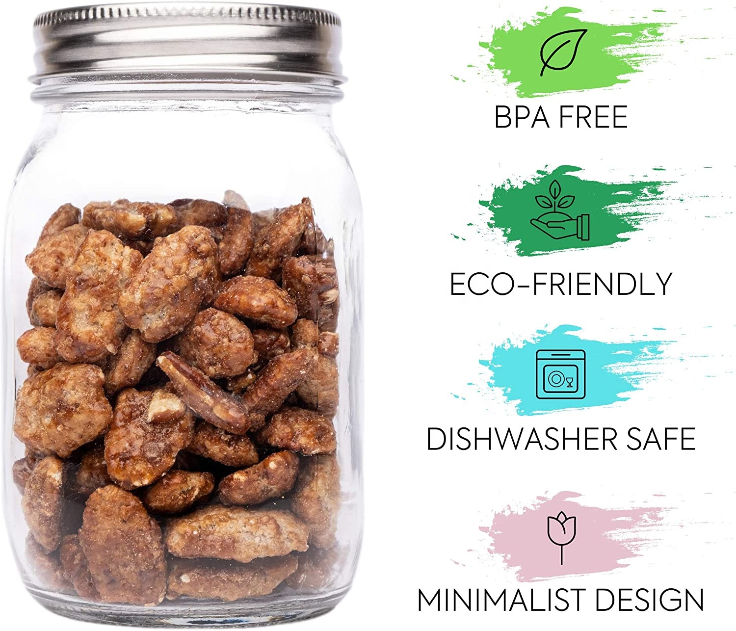 wholesale custom Amazon best selling Cheap luxury large GLASS mason jar 32 oz with lid
