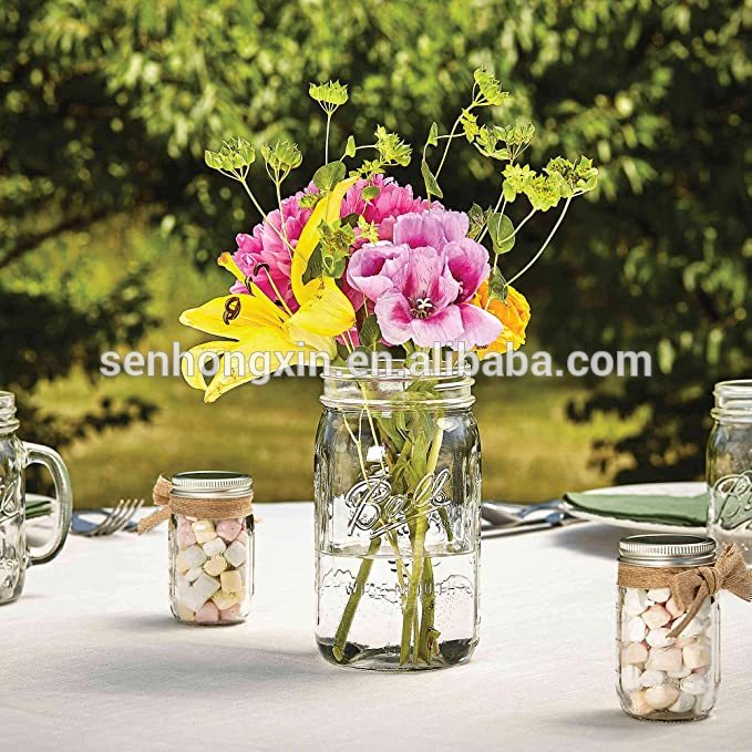 wholesale custom Cheap Amazon HOT Selling glass bottle mason jar with lid