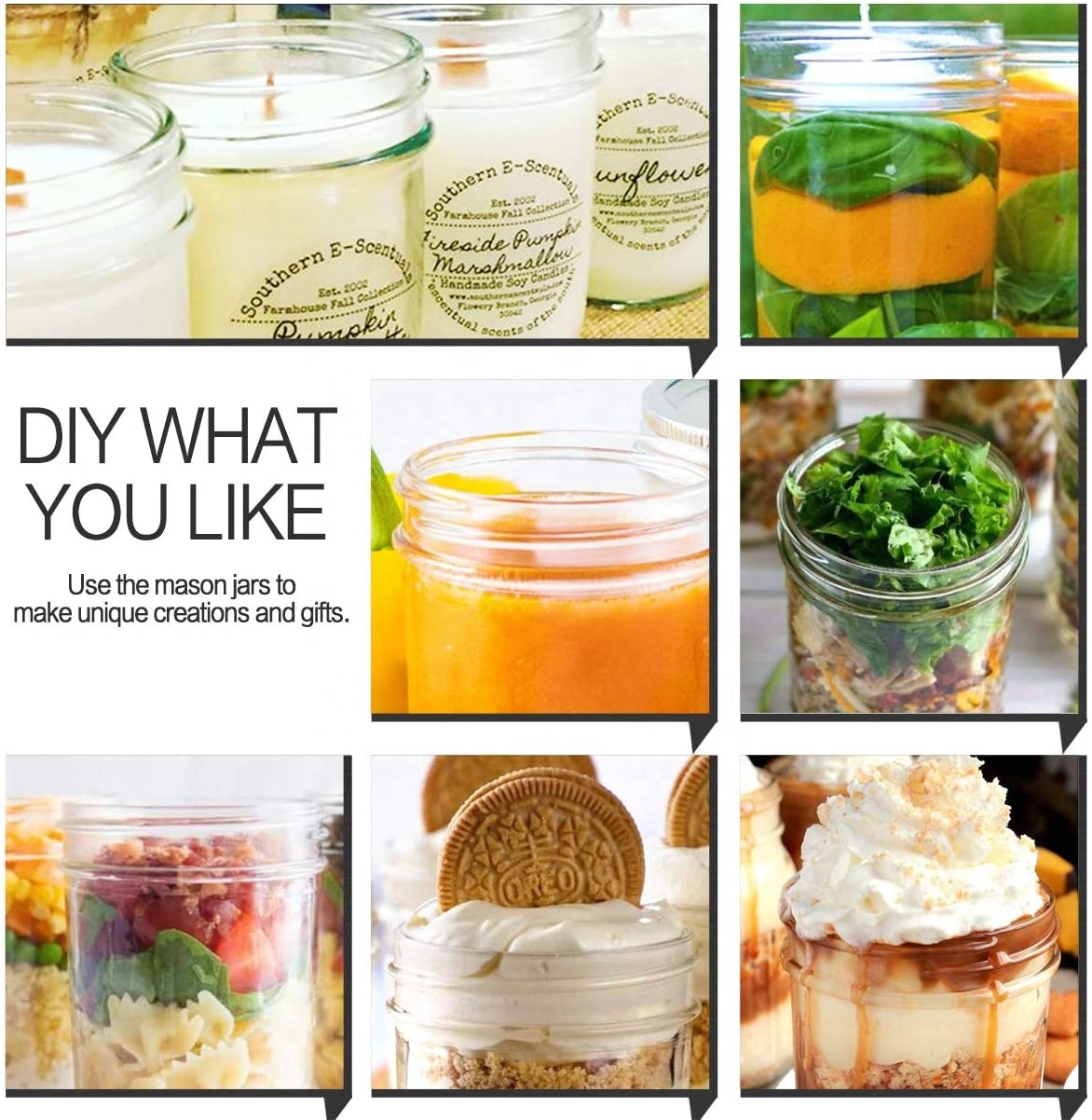 wholesale custom Cheap Amazon HOT Selling large Wide Mouth Mason Jars 16 oz