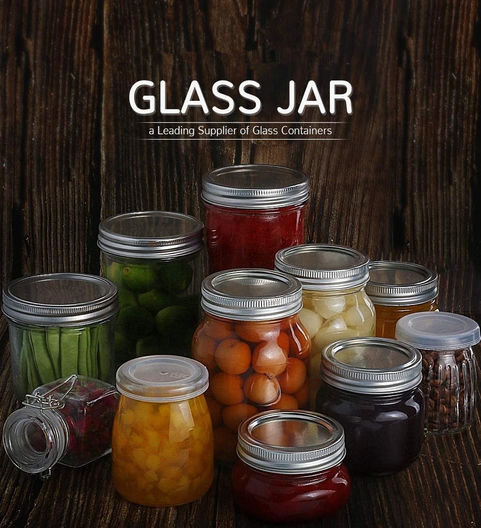 wholesale custom Cheap Amazon HOT Selling large Wide Mouth Mason Jars 16 oz