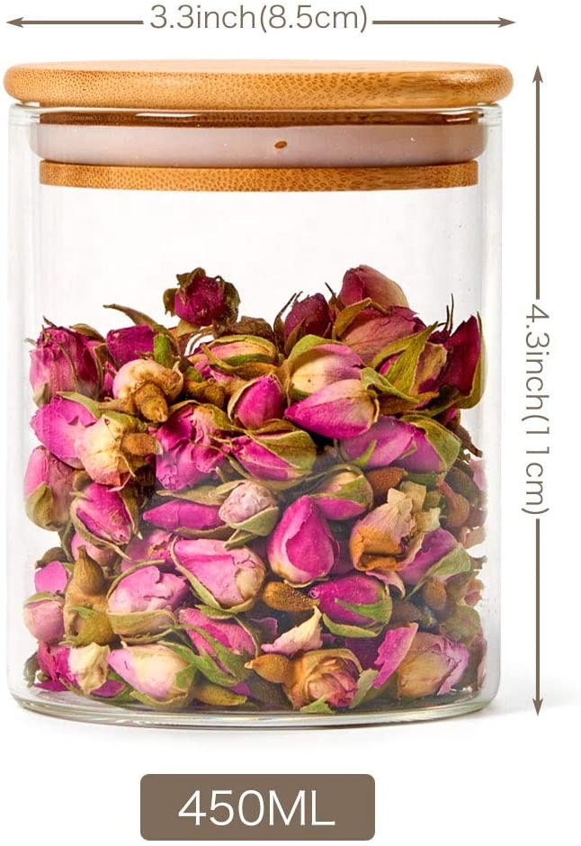 wholesale custom Food Storage Container Set mason jar with Bamboo Lids