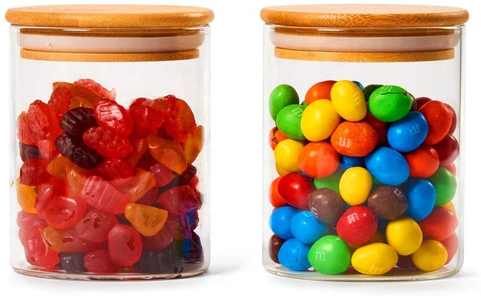 wholesale custom Food Storage Container Set mason jar with Bamboo Lids