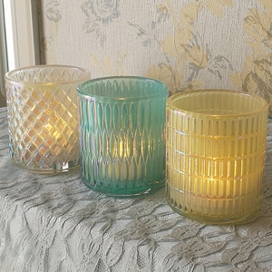 wholesale custom clear 50ml 100ml 200m glass Candle Jar