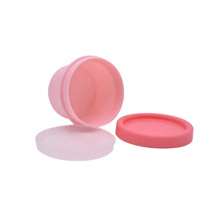 wholesale custom color cosmetic package airtight beauty 50g pink plastic pp jar for ice cream