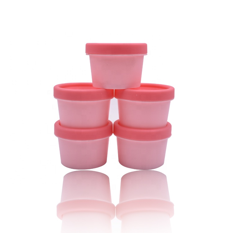 wholesale custom color cosmetic package airtight beauty 50g pink plastic pp jar for ice cream