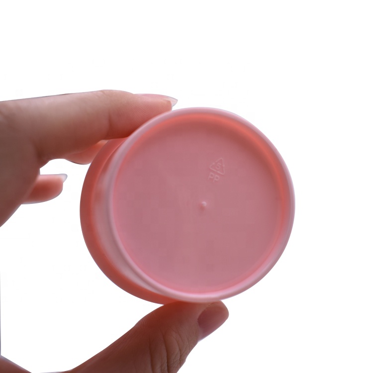 wholesale custom color cosmetic package airtight beauty 50g pink plastic pp jar for ice cream